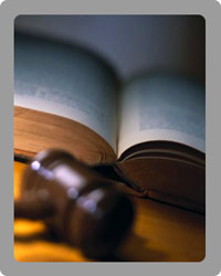 gavel with books